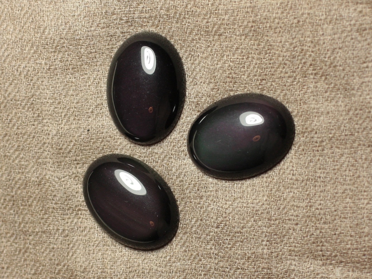 Cabochon de Pierre - Obsidienne Arc en Ciel - Ovale 30x22mm  4558550033482