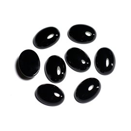 Cabujón de piedra - Ónix negro - Ovalado 20x15mm 4558550031877