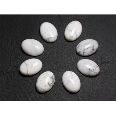 1pc - Cabochon Pierre semi précieuse - Howlite Ovale 18x13mm - 8741140005488