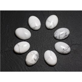 1pc - Semi-precious stone cabochon - Howlite Oval 18x13mm - 8741140005488