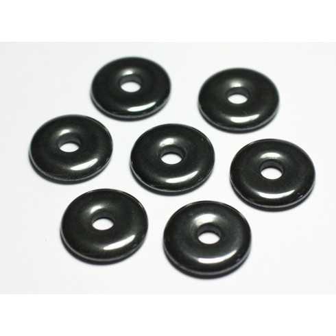 Collier Pendentif Pierre Hematite Rond Cercle...