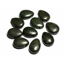 Collier Pendentif Pierre semi précieuse - Oeil de Tigre Goutte 25mm