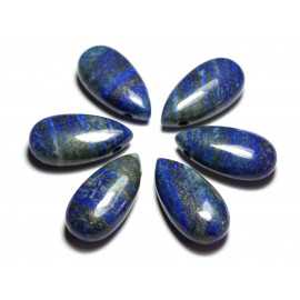 Collier Pendentif Pierre semi précieuse - Oeil de Tigre Goutte 25mm