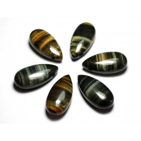 Collier Pendentif Perle Pierre Oeil Faucon...