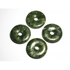 copy of Pendentif Pierre semi précieuse - Jade verte et blanche Donut Pi 40mm   4558550026033