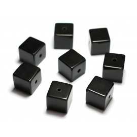 Collier Pendentif en Pierre - Cristal Quartz Cube 15mm