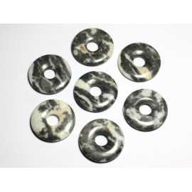 Collier Pendentif en Pierre - Pyrite Dorée Donut 20mm