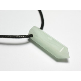 1pc - Pendentif en Pierre - Aventurine Verte Pointe 30x8mm   4558550008299