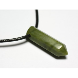 1pc - Pendentif en Pierre - Aventurine Verte Pointe 30x8mm   4558550008299