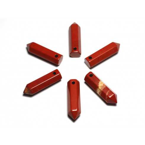 Collier Perle Pendentif Pierre Crayon Pointe...