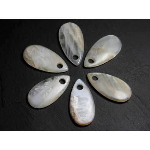 Collier Pendentif Goutte Larme 40mm Pierre de...