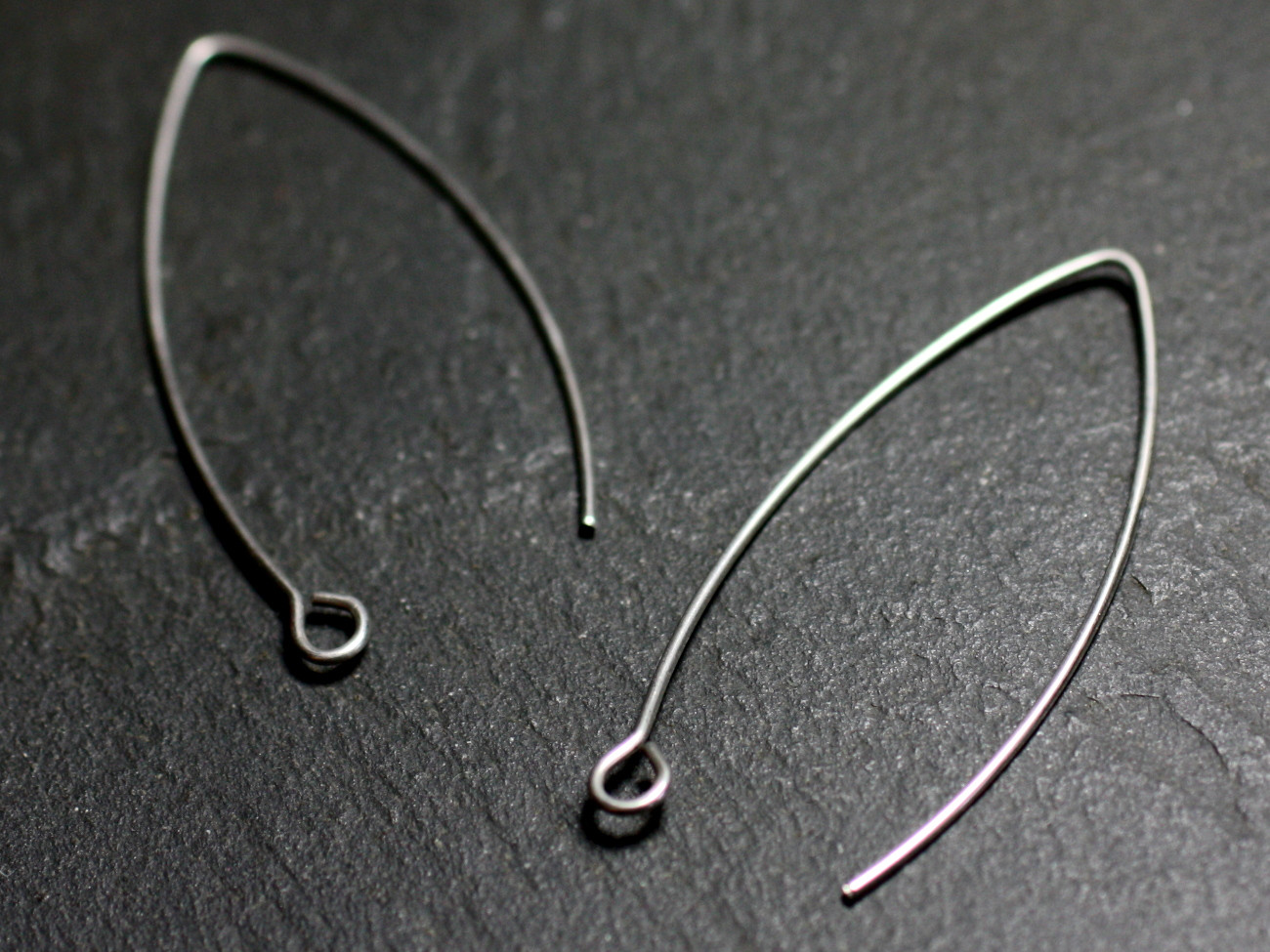 300pc - Apprets Longs crochets boucles oreilles 40mm Acier 304L inoxydable chirurgical - 7427039744324