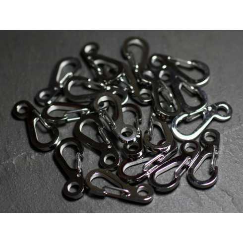 4pc - Llavero Mosquetones Plateado Rodio 37mm...