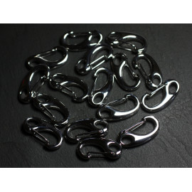 4-delig - Sleutelhanger Karabijnhaken Verzilverd Rhodium 37mm 4558550007537