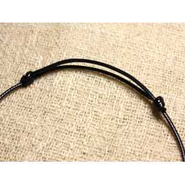 Collier Pendentif Pierre Rond Cercle Anneau Donut Pi 40mm Jaspe Zebre gris noir lignes rayures