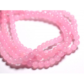 Thread 39cm approx 48pc - Stone Beads - Jade Balls 8mm Light pink