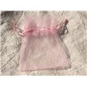10pc - Sacs Pochettes Cadeaux Bijoux Tissu Organza 10x8cm Rose clair pastel poudre - 4558550017406