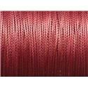 10 metres - Fil Corde Cordon Coton Ciré 0.8mm Rouge Bordeaux - 4558550024633