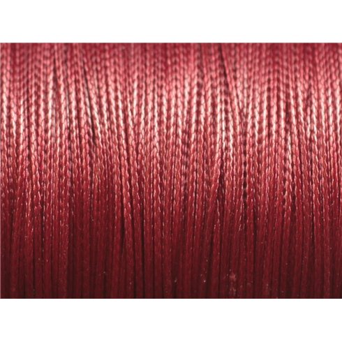 10 metres - Fil Corde Cordon Coton Ciré 0.8mm Rouge Bordeaux - 4558550024633