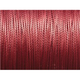 10 Meter - Fadenschnur Kordel gewachste Baumwolle 0,8mm Rot Bordeaux - 4558550024633