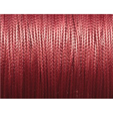 10 mètres  - Cordon Coton Ciré Rouge Bordeaux 0.8mm   4558550024633