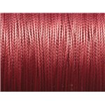 10 mètres  - Cordon Coton Ciré Rouge Bordeaux 0.8mm   4558550024633