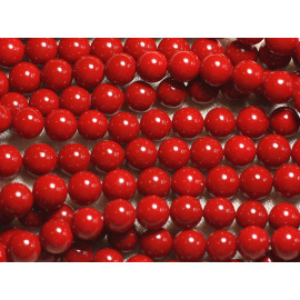 10pc - Perlas Nácar Bolas 8mm ref C10 Rojo Cereza 4558550004123