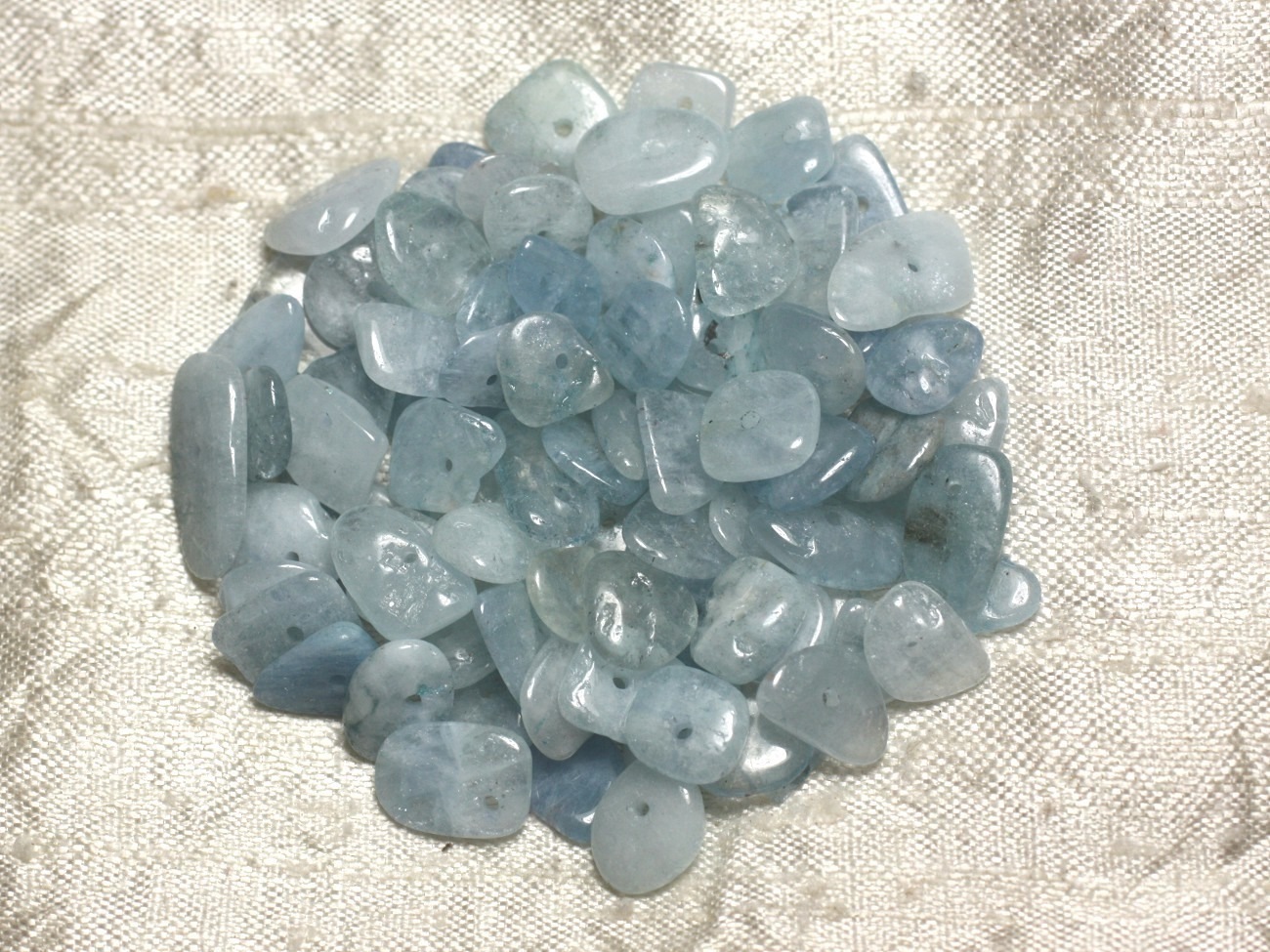 20pc - Perles de Pierre - Rocailles Chips Palets d'Aigue Marine 9-15mm - 4558550110589 
