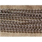 Bobine 50 mètres - Chaîne Acier 304L Billes Boules 2.4mm - 4558550088444 