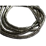 Fil 39cm 120pc env - Perles de Pierre - Pyrite Rondelles 6x3mm Fil 39cm 120pc env - Perles de Pierre - Pyrite Rondelles 6x3mm