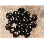 2pc - Perles de Pierre - Hypersthène Ovales 10x8mm   4558550008886