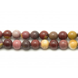 10pc - Perles Pierre Jaspe Mokaite multicolore Boules 6mm - 4558550012135