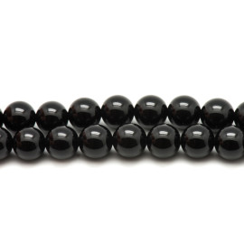 Fil 39cm 220pc environ - Perles Pierre Onyx noir Boules 2mm