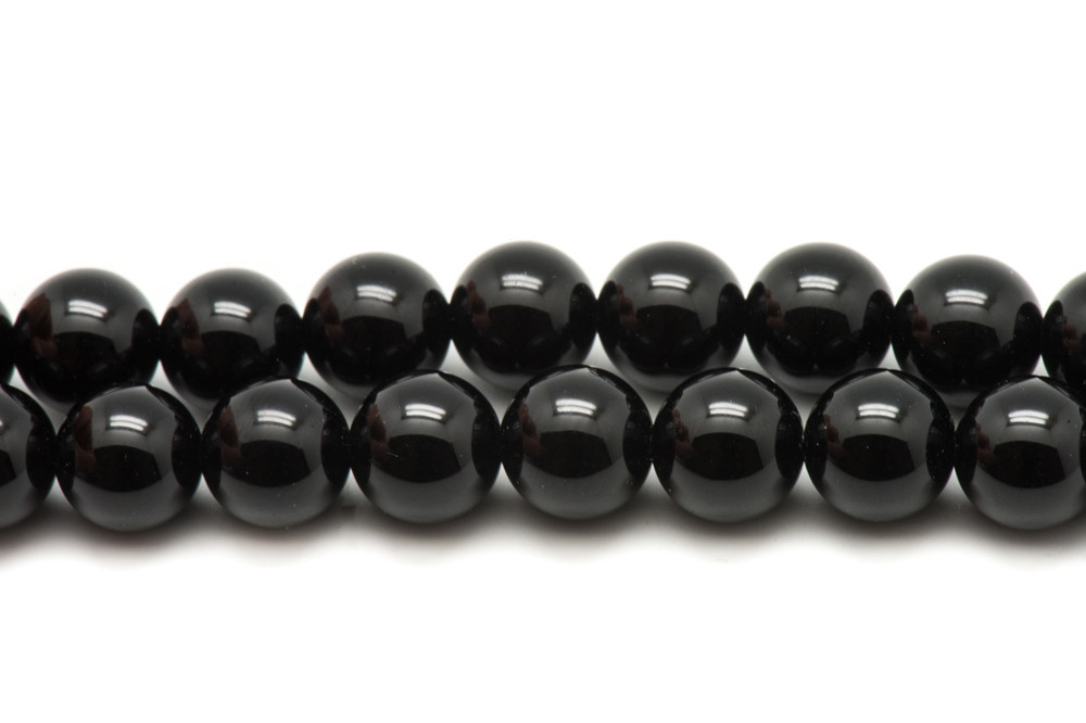 Thread 39cm approx 190pc - Stone Beads - Black Onyx Balls 2mm