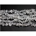 Fil 82cm 280pc env - Perles de Pierre - Cristal de Roche Quartz Rocailles Chips 5-10mm