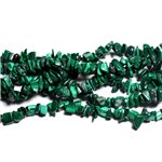 40pc - Perles de Pierre Rocailles Chips - Malachite 4-10mm -  4558550030214 