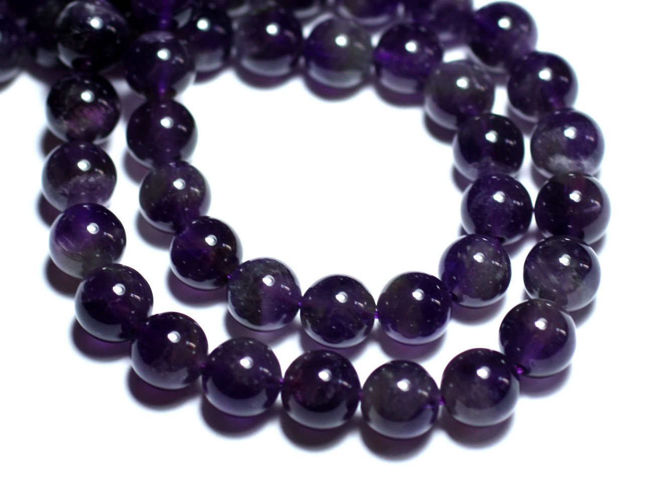 10pc - Perles de Pierre - Améthyste Chevron Boules 8mm   4558550035301