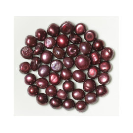 10pc - Perles Coquillage Culture eau douce ronds ovales 8-9mm violet rose - 4558550038473