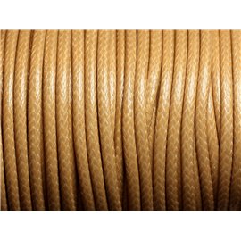 1 Bobine 45 mètres - Fil Cordon Coton Ciré 3mm Beige