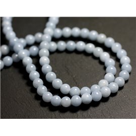 10pc - Perles Pierre Angélite Boules 6mm bleu clair - 7427039747516
