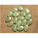4pc - Perles Pierre Aventurine verte Ovales 14x10mm - 7427039747523
