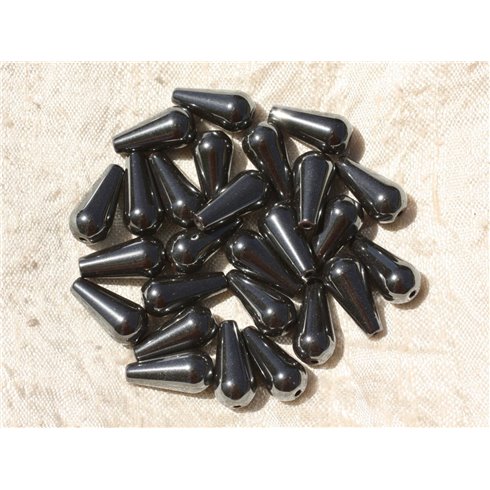 5pc - Perles de Pierre - Hématite Gouttes 16x8mm   4558550017802