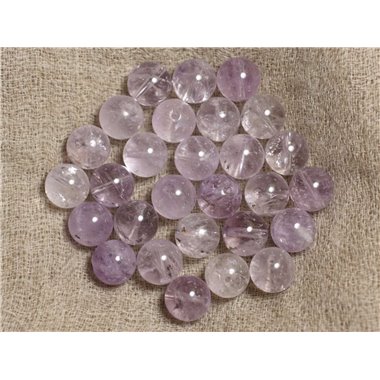 5pc - Perles de Pierre - Améthyste claire Boules 10mm 4558550037305