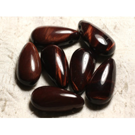 1pc - Semi precious stone pendant - Tiger Eye and Falcon Drop 40mm 4558550013231
