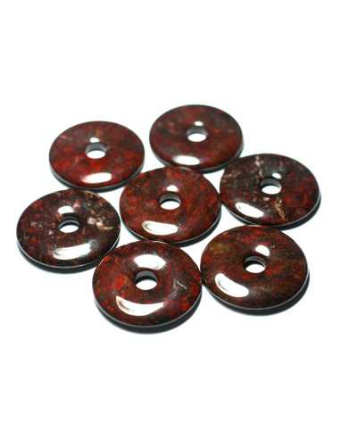 Collier Pendentif Pierre Jaspe Poppy Breschia...