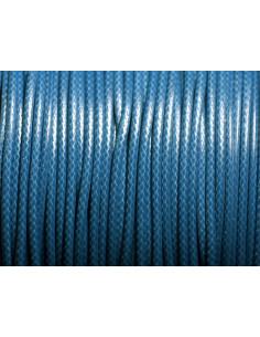 5 Meter - Gewachste Baumwollschnur 1,5 mm Azurblau -...