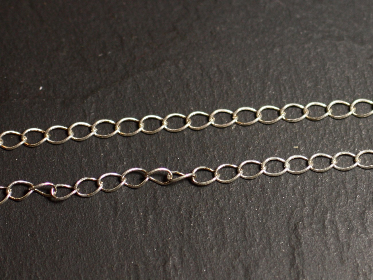 20cm - Chaîne Argent 925 - Ovales 4x3x0.4mm - 8741140027831