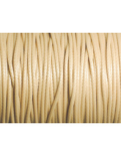 10m - Cordon de Coton Ciré 0.8mm Beige 4558550005922
