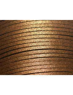 4 Meter - Wildleder-Lanyard-Kordel 3x1,5 mm Schimmerndes...