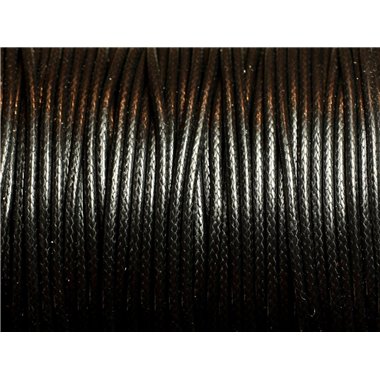 Bobine 90 mètres - Fil Cordon Coton Ciré 1.5mm Noir
